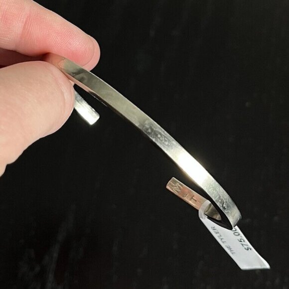 THE MONOTYPE 'The Tyler' Mens Silver-Plated Brass Square Cuff Bracelet NEW - Picture 3 of 7